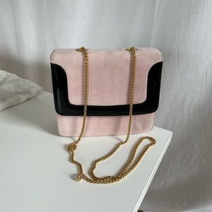 Small leather (suede) handbag.